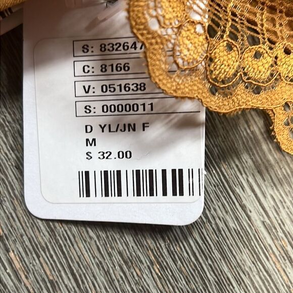 Free People Thistle & Spire Kane Cutout Thong Panty Yellow/Bronze M - Picture 6 of 7